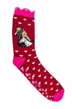 6 Paar TippTexx 24 Kinder ABS Stoppersocken Romantik Pferd